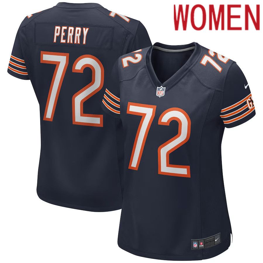 Women Chicago Bears #72 William Perry Nike Navy Game Retired Player NFL Jersey